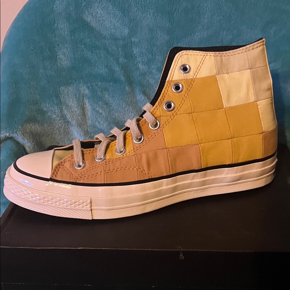 Converse Other - Converse Patchwork High-Top Sneakers - Yellow, Tan, Cream